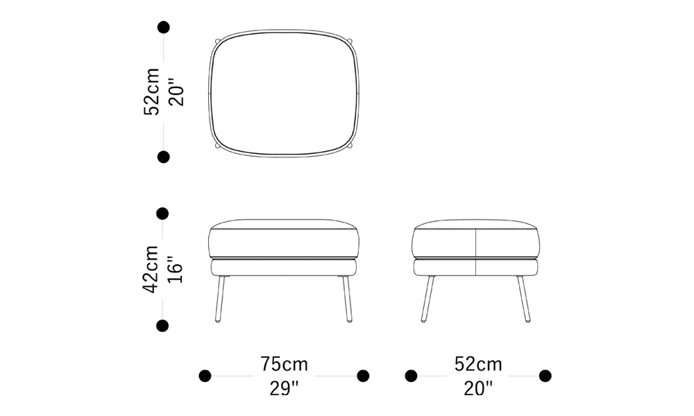 Imagen de las dimensiones principales del producto